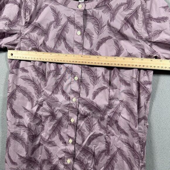 Duluth‎ Trading Co Wrinkle Fighter Tunic Button Down Shirt Purple Feather Medium - Picture 7 of 12